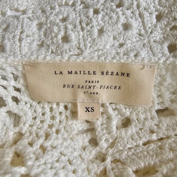 Sezane Robe Florine Écru. - Size XS - Picture 8 of 12